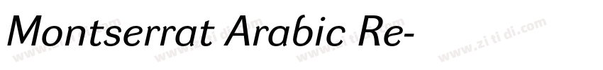 Montserrat Arabic Re字体转换